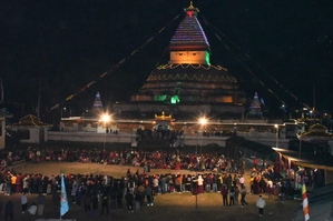 Thousands of Bhutanese nationals gather at Zemithang in Arunachal for Gorsam Kora Festival