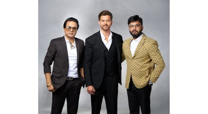 Mr. Satish Katyal, Bollywood Actor Hrithik Roshan, and Director Mr. Gaurav Goyal